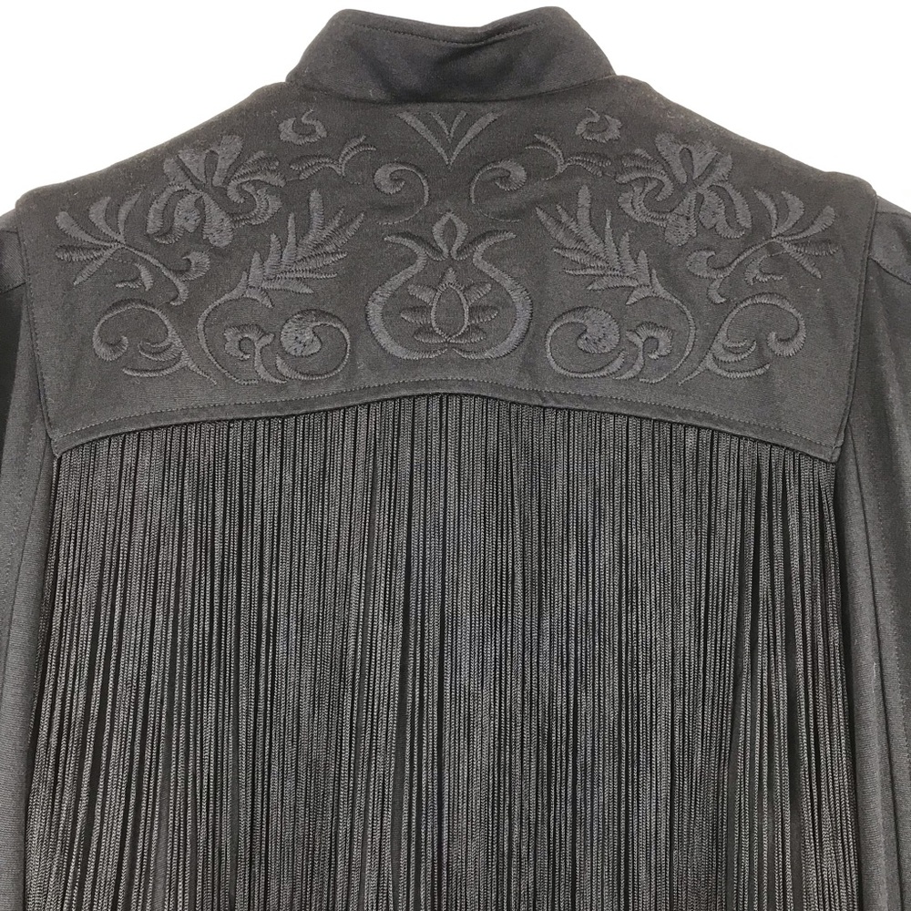 NWOT Ella Moss Military Embroidered Fringe Jacket